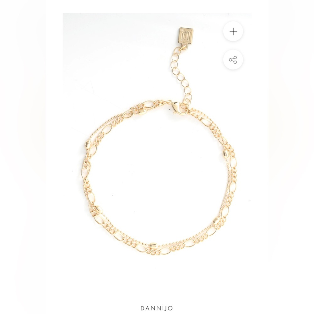 Dannijo limited edition ‘Double Gold Anklet’